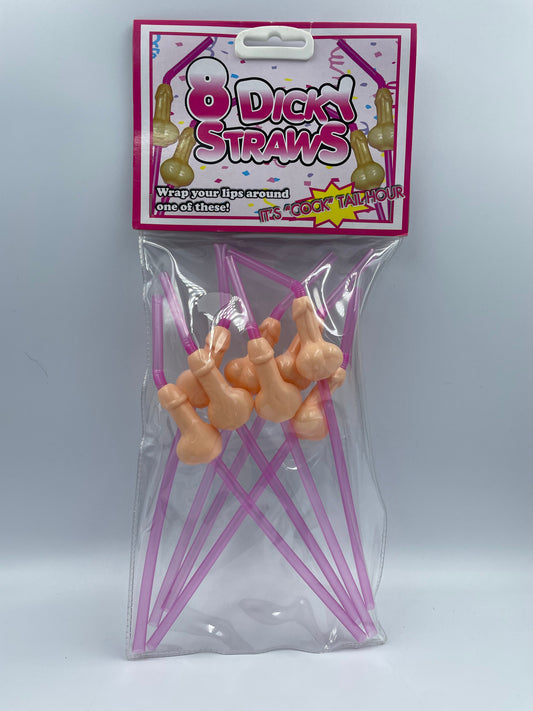 Dicky Straws Pink 8pk