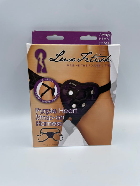 LUX Purple Heart Strap On Harness