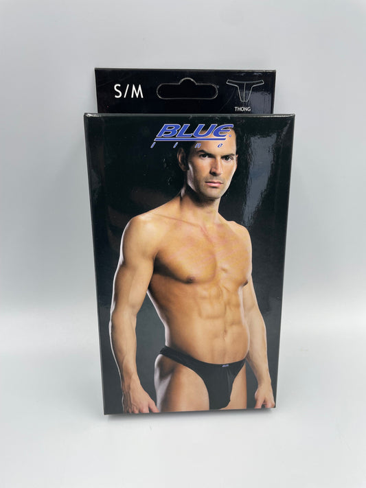 Blue Line Mens Thong S/M Black