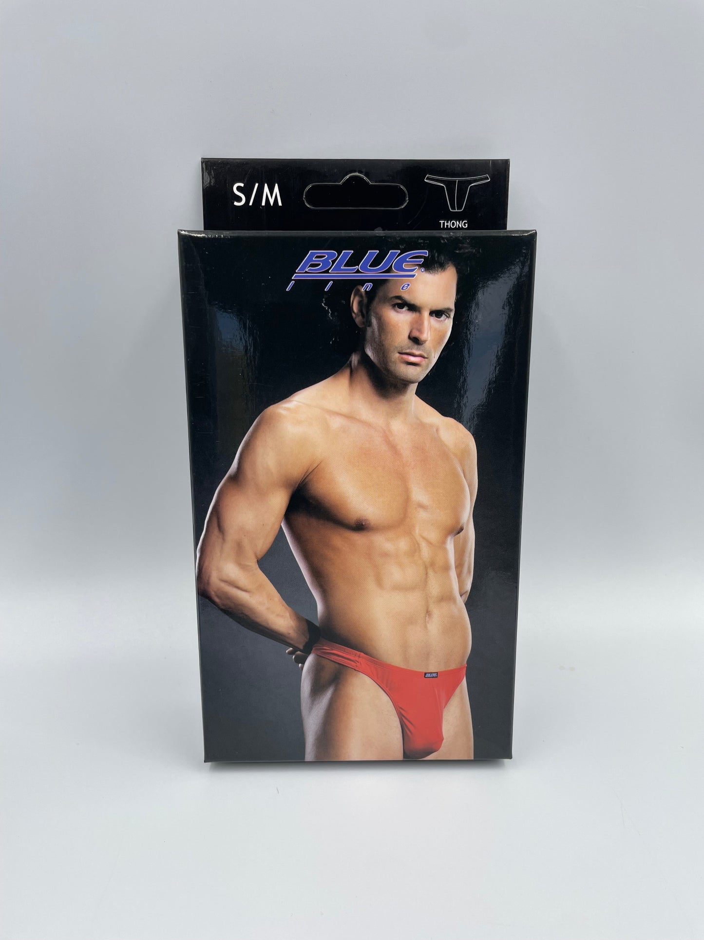 Blue Line Mens Thong S/M Red