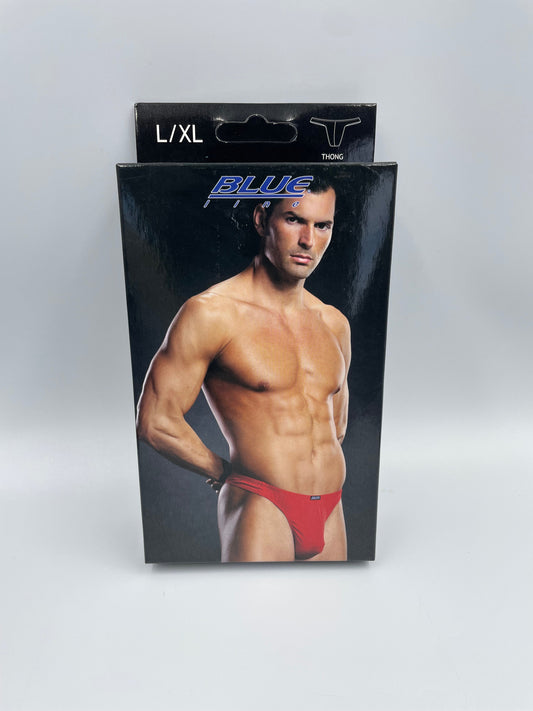 Blue Line Mens Thong L/XL Red