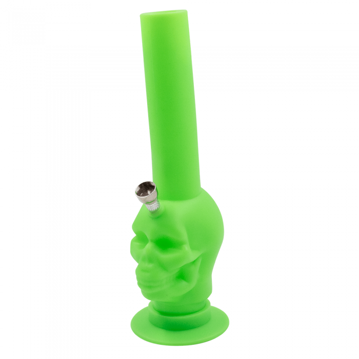 Waterfall Silicone Skull Glow Green