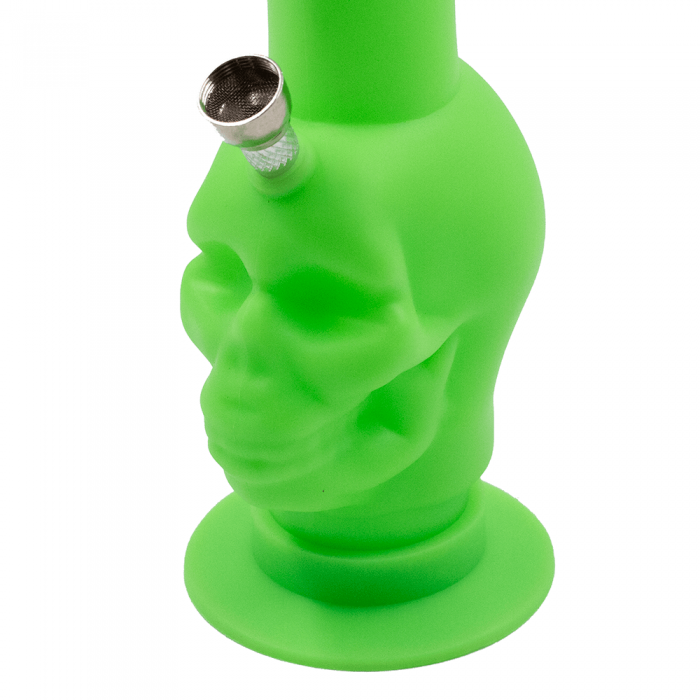 Waterfall Silicone Skull Glow Green