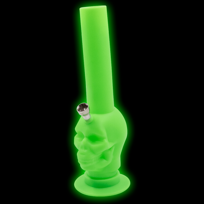 Waterfall Silicone Skull Glow Green